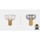 Lampe de chevet verre fumé