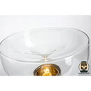 Lampe de chevet verre fumé