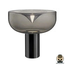 Lampe de chevet verre fumé