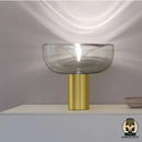 Lampe de chevet verre fumé