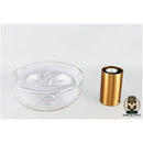 Lampe de chevet verre fumé