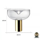 Lampe de chevet verre fumé