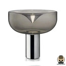 Lampe de chevet verre fumé