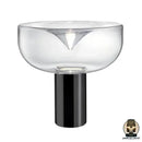 Lampe de chevet verre fumé