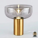 Lampe de chevet verre fumé