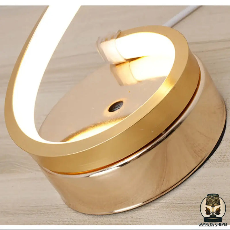 LED Spirale Lampe de Chevet Dimmable, Métal Lampe de Table Tactile