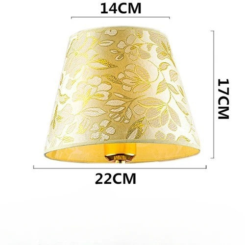 Abat jour conique lampe de chevet motif floral