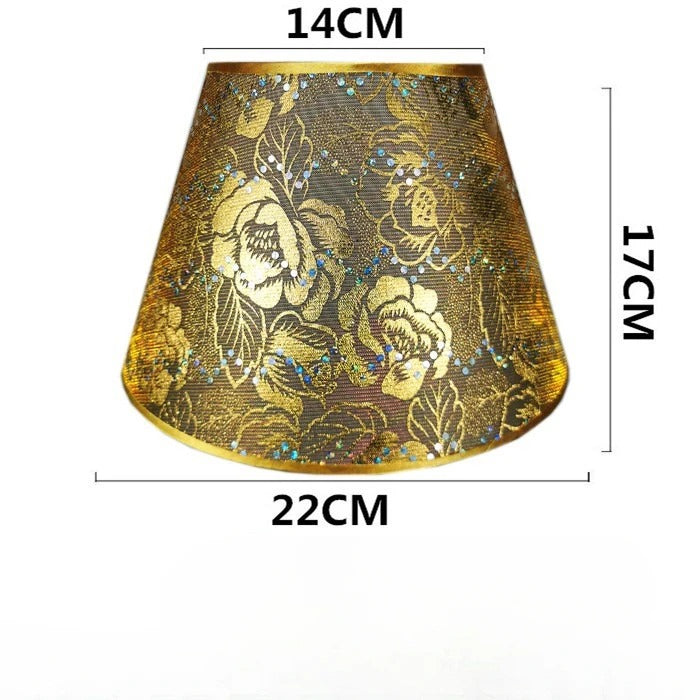 Abat jour conique lampe de chevet motif floral